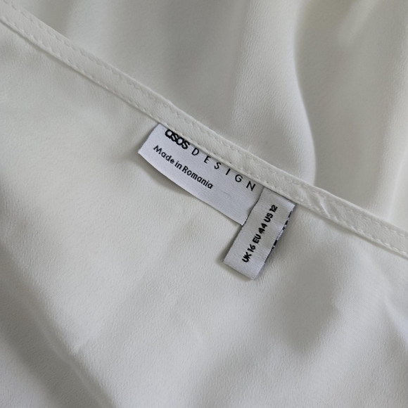 ASOS Design White Ruffle Blouse - Picture 3 of 7